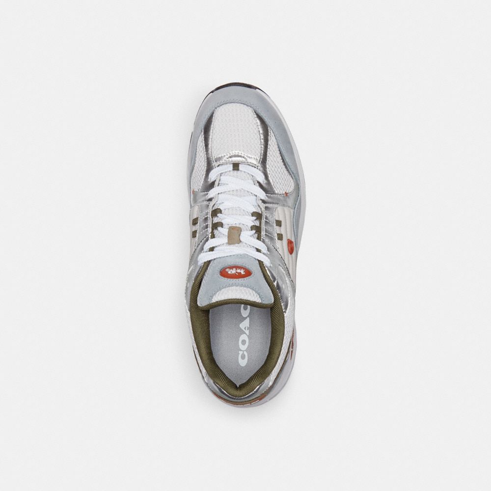 White / Grey Men Coach C301 Optic Sneakers | NZ_CH43925