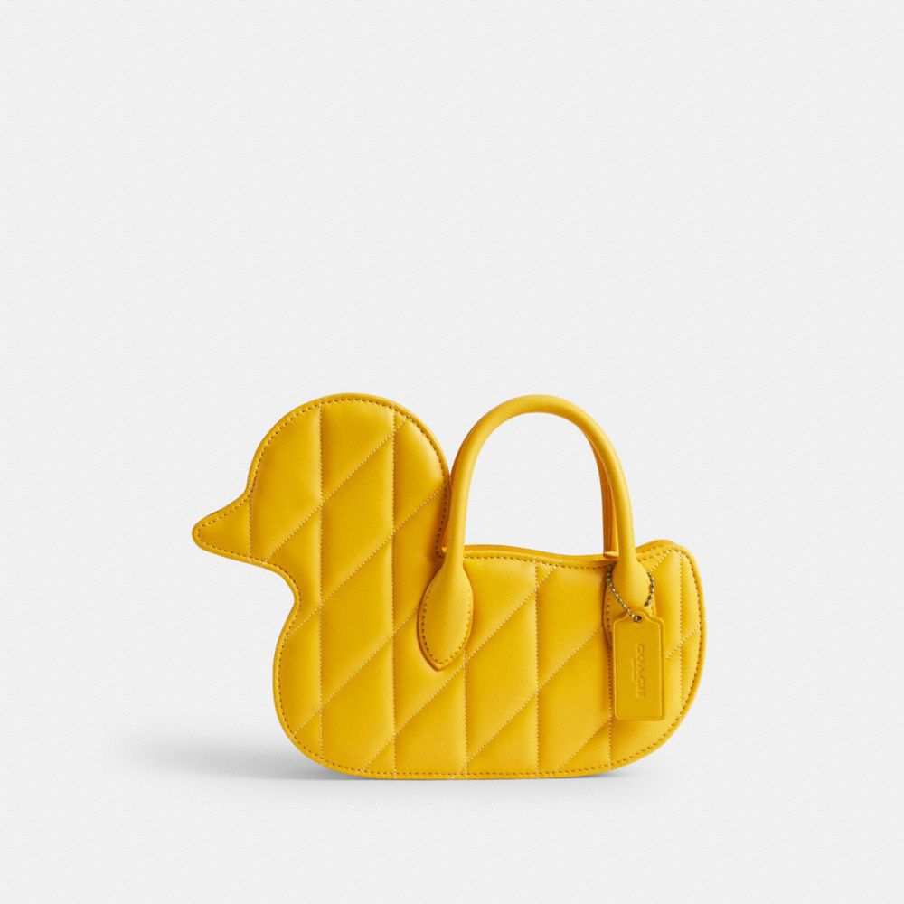 Yellow Women Coach Duck With Quilting Brass Crossbody Bags | NZ_CH16797